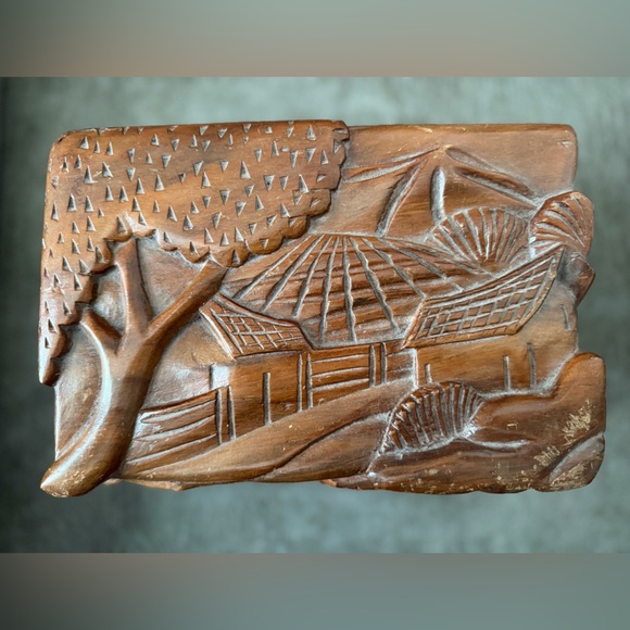 Hand-Carved Wooden Box - Picture 5 of 13